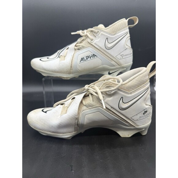 Nike Alpha Menace Pro 3 Cleats White/Black CT6649-109 Men’s Size 8.5 READ - Picture 2 of 8